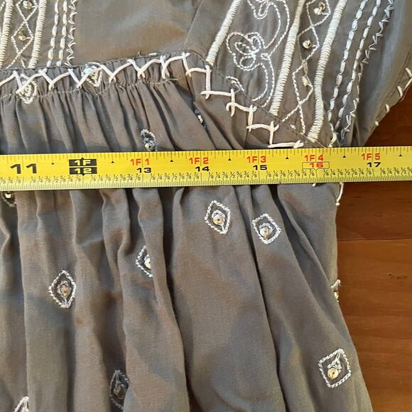 Sundance Woman's Green Embroidered Sequin Tassel Aura Dress w/ Pockets Sz Small - Picture 8 of 8